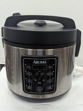 Aroma 20-Cup Digital Rice & Multi Cooker – Stainless Steel, 5 Settings, 700W